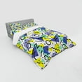 thumbnail image 3 of Ambesonne Modern Bedding Set 3 Pcs, Geometric Retro Theme, Twin, Blue Yellow and Black, 3 of 3