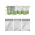 thumbnail image 4 of Valances for Windows Green White Rod Pocket Cafe Window Treatments Valance Curtains for Kitchen Bathroom Laundry Basement Windows 42"x12", 4 of 9