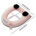 thumbnail image 3 of YHAICO Soft Toilet Seat Cushion Zipper Style Household Toilet Seat Cushion Use Plush Toilet Seat Cover Winter Season Thickening and Warm Washable Toilet Seat Cushion with Handle, 3 of 6