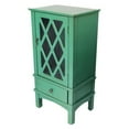 thumbnail image 2 of Heather Ann Creations Cottage Lattice Glass Accent Cabinet, 2 of 2