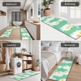 thumbnail image 5 of Green Daisy Flower Yellow Centers Pattern Kitchen Rugs Sets Of 3,Kitchen Runner Rugs Non Skid Washable,Decorative Kitchen Floor Mats for Kitchen,Sink,Laundry,17"x30"+ 17"x47" + 17"x59", 5 of 6