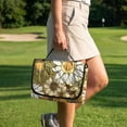 thumbnail image 4 of Xixirimido Quilted Golf Cart Seat Blanket Portable Golf Cart Seat Cover Towel for EZGO Yamaha Club Car & More 2-Seater Carts Foldable for Easy Carry, Retro Hippie Daisy, 4 of 8