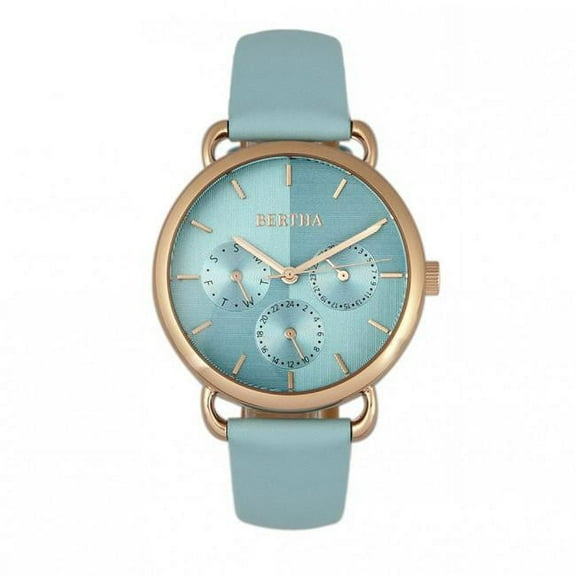Gwen Leather-Band Watch - Seafoam