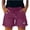 Dark Purple, variant on Pull On Elastic Jean Shorts for Women High Waisted Baggy Casual Denim Jorts Trendy Drawstring Summer Shorts 2" 3" 4" Inseam Blue XL