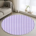 thumbnail image 2 of Buffalo Plaid Round Rug 3.3ft Washable Circle Entryway Rugs Non Slip Farmhouse Purple Checkered Vintage Rustic Area Rug Indoor Floor Carpet for Bedroom Kitchen Living Room Office Dining Room Nursery, 2 of 9