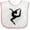 White and Pink, variant on Inktastic Ballet Dancer Silhouette Ballerina Girls Baby Bib