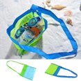 thumbnail image 3 of Christmas Saving Clearance! Sruiluo Mesh Beach Bag Children's Tote Bag Foldable Toy Storage Bag Small Messenger Bag Kids Shell Collecting Bag Market Grocery Picnic Tote, Green A, 3 of 7