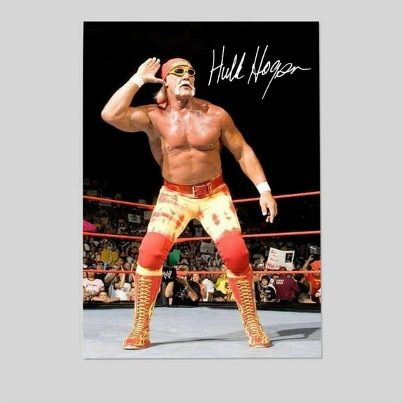 Vintage Poster - RIP Hulk Hogan Poster – Style 1980s Hulk Hogan Wrestling Art Retro Style - Size 24x36 - Kiloa