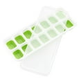 thumbnail image 5 of DOPI Stackab Cubes Covered Flexible Tray 4Pc With 14 Ice Plastic Rubber Set Ice Molds Kitchen，Dining & Bar Strawberry Themed Stuff Green, 5 of 5