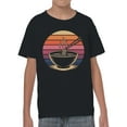 thumbnail image 2 of Retro Sunset Ramen Bowl Art Youth's T-shirt, 2 of 3