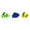 BrightGrn/RoyalBlue/Yellow, variant on Casual Unisex Cotton Canvas Belt - Double Hole Grommet Web Belt for Men and Women -3 Pack (CamoBlk/Brown/Camo green, X-Large)