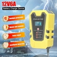 thumbnail image 2 of Mistaha Intelligent LCD Display Charger for Cars and Motorcycles - Yellow, US Plug | Automatic Stop, Voltage Detection, Temperature Control, Wide Applications, 2 of 7