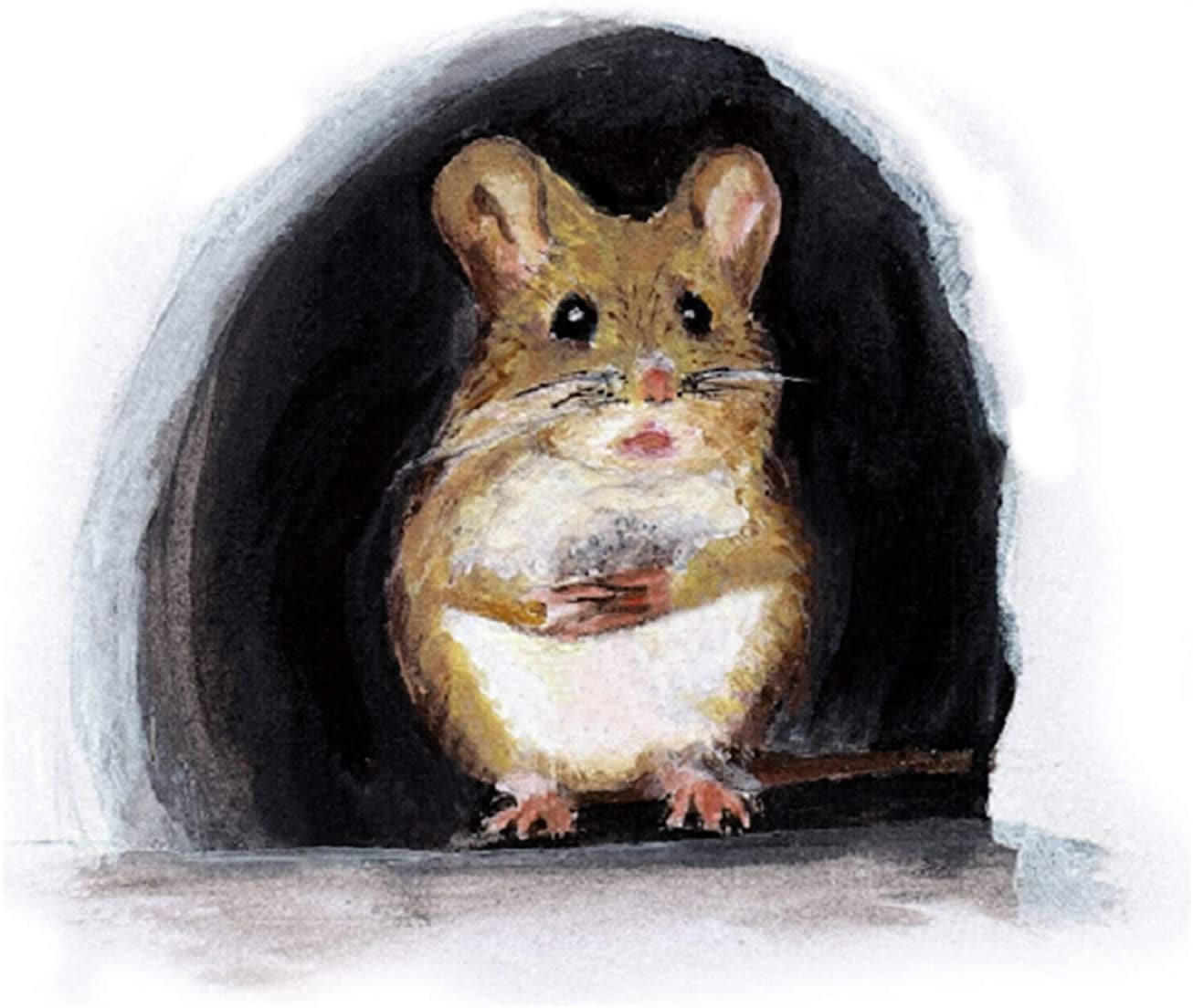 5Pcs Realistic 3D Mouse Hole Wall Stickers, Small Rat in A Hole Wall