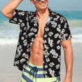 thumbnail image 5 of Lsque Daisies Flowers pattern Hawaiian Shirt for Men, Unisex Summer Beach Casual Short Sleeve Button Down Shirts-Small, 5 of 9