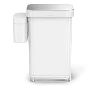 simplehuman Compost Caddy, Detachable and Countertop Bin, 4 Liter / 1.06 Gallon, White