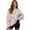 Pink-Flower, variant on HELLHERO Christmas Corgi Print Pullover Sweatshirt for Women, Casual Oversized Top Winter Long Sleeve Crewneck Sweatshirts with Pocket Size M