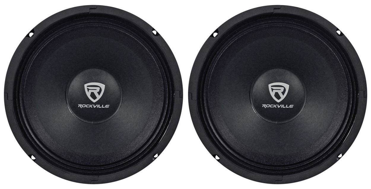 (2) Rockville RM84PRO 8" 4 Ohm 600 Watt SPL Midrange MinBass Car