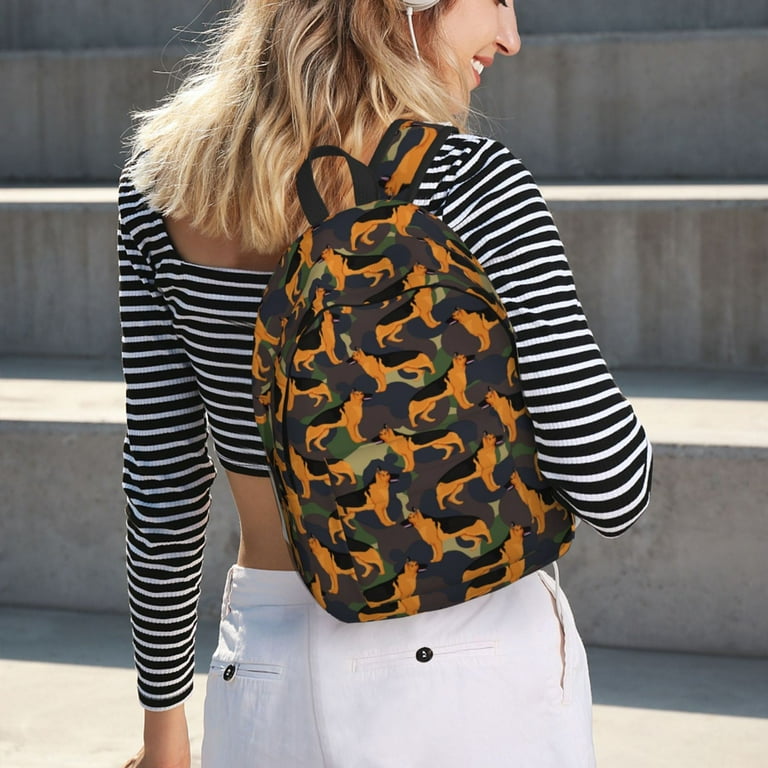 Printed canvas backpack hot sale