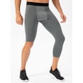 thumbnail image 3 of yeacher Men's Asymmetrical Basketball Compression Pants with Mesh Crotch, Patchwork Design, Lightweight & Stretchy, Available in Grey, Sizes S-2XL, 3 of 6