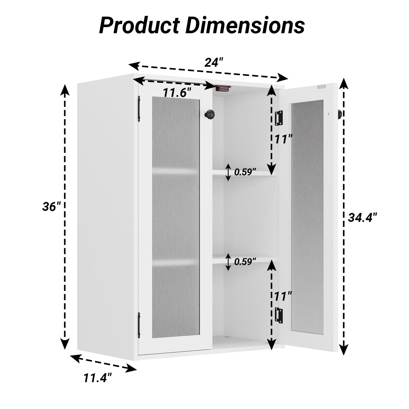 KZElegy 6 Cube Cabinet with Glass Door Bookshelf Storage Organizer,Anti-Tip Design,Glass Door Accent Cabinet,White