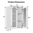 thumbnail image 2 of KZElegy 6 Cube Cabinet with Glass Door Bookshelf Storage Organizer,Anti-Tip Design,Glass Door Accent Cabinet,White, 2 of 7