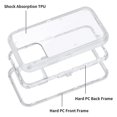 thumbnail image 4 of For IPhone 14 Pro Max Clear Phone Case, Heavy Duty Protective Dual Layer Shockproof Case With Hard PC Bumper Soft TPU Back For IPhone 14/13/12/11, 4 of 5