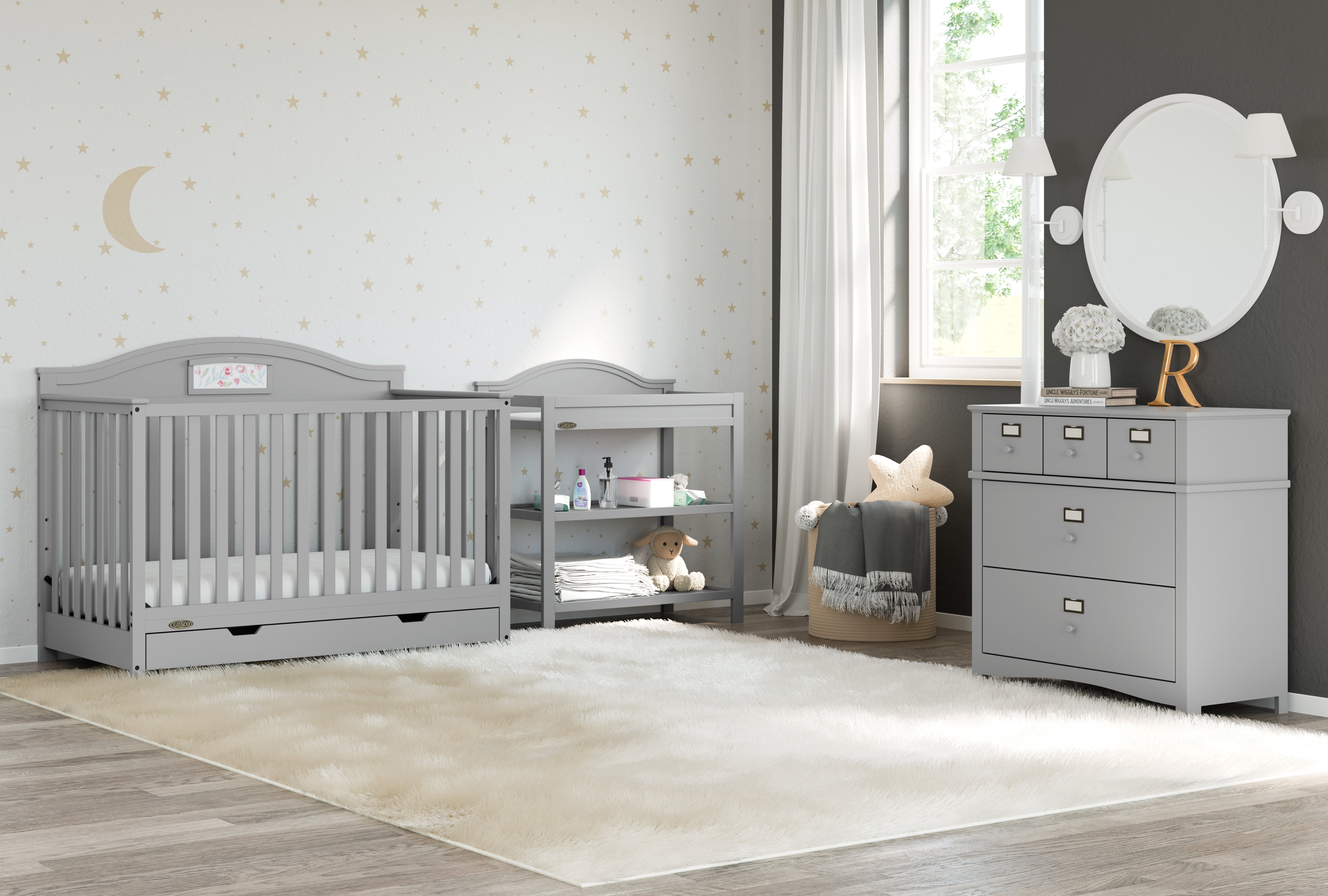 graco pebble gray dresser