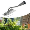 thumbnail image 6 of figatia Garden Rake Lawn Loosening Practical Sturdy Versatile Heavy Duty Hand Tool for Gardening Outdoor Homeowners Yard Cultivating 6, 6 of 8