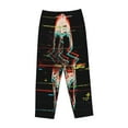 thumbnail image 4 of Xecao Glitch Screaming Skull Women's Straight Lounge Pajama Pants: The Epitome of Relaxed Sleepwear, 4 of 9
