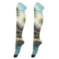 thumbnail image 7 of Watercolor Paradise Island Womens Thigh High Stocks Over Knee High Socks Thigh Tigh Boot Stockings, 7 of 7