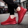 thumbnail image 3 of GLYGML Striped Knit Sneakers Lightweight Breathable Athletic Shoes with Non-Slip Sole for Running and Daily Wear, 3 of 5