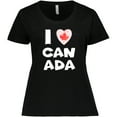 thumbnail image 3 of Inktastic I Love Canada Heart with Maple Leaf Women's Plus Size T-Shirt, 3 of 5