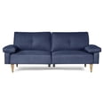 thumbnail image 3 of Sofá Cama Makora Yarvis Azul Lino 3 Posiciones con Soft Foam Reclinable, 3 of 10
