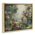thumbnail image 4 of Stupell Industries Tropical Animals in Jungle Landscape Painting Gold Floater Framed Canvas Art Print Wall Art, 21 x 17, 4 of 10