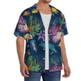 thumbnail image 2 of Goofa Undersea Animals Printed Men's Casual Short-sleeved Shirt,Lightweight Breathable Button-down,Summer Casual men's top,Versatile Fashion shirt-Medium, 2 of 7