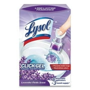 Lysol Click Gel Automatic Toilet Bowl Cleaner, Gel Toilet Bowl Cleaner, For Cleaning and Refreshing, Brand New Day  Lavender Fields Scent, 6 applicators