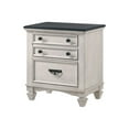 thumbnail image 4 of Rustic Cottage Style 3pc King Size Panel Bed Chest Nightstand Set Beige Finish Bedroom Furniture, 4 of 7