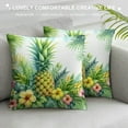 thumbnail image 3 of GOSMITH  Pretty Pineapple in Tropical Flowers Illustration - Pillow Cases, 3 of 5