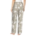 thumbnail image 3 of Xecao Rabbit And Flower Women's Straight Lounge Pajama Pants: The Epitome of Relaxed Sleepwear, 3 of 9