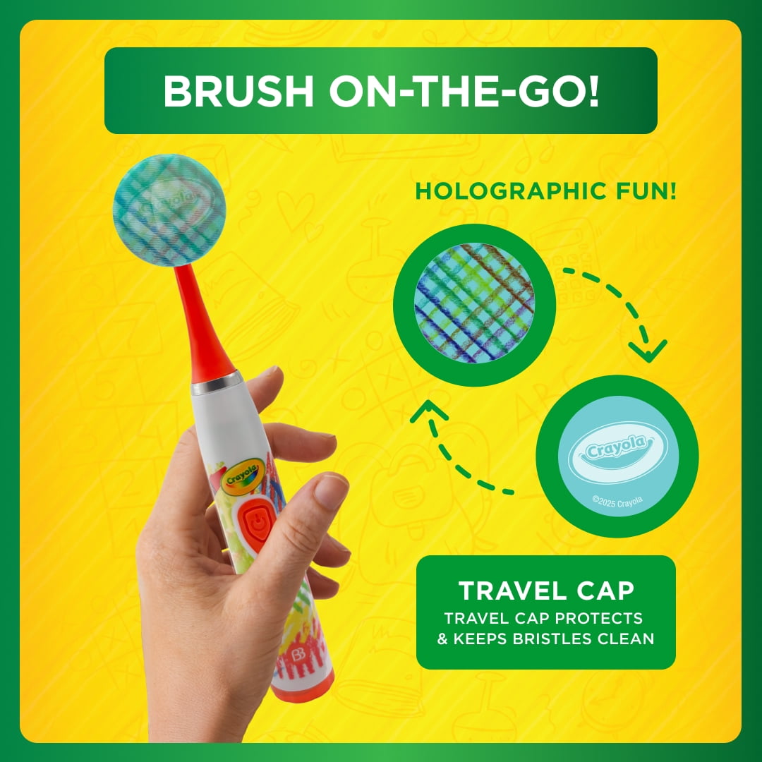 Brush Buddies Crayola Sonic Powered Toothbrush 5-Piece Set