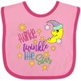 thumbnail image 3 of Inktastic Twinkle, Twinkle, Little Star with Yellow Moon in Night Cap Boys or Girls Baby Bib, 3 of 4
