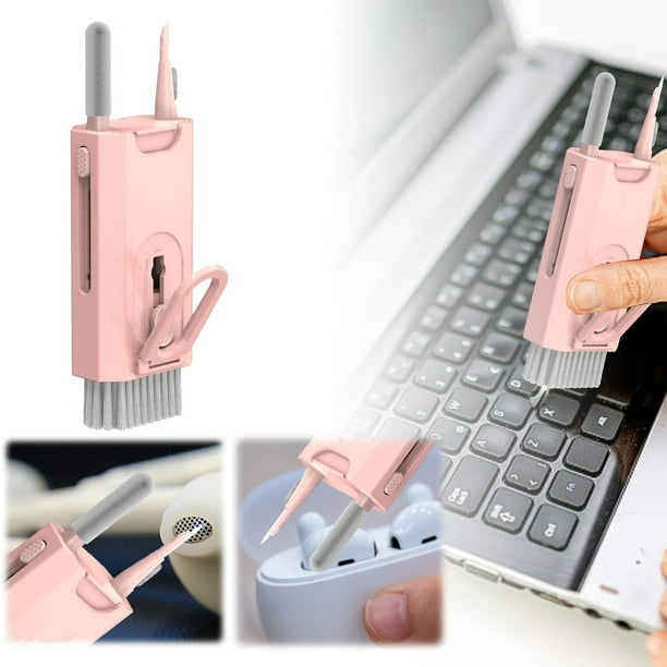 Cepillo para limpiar teclados, cepillo suave para limpiar ordenadores, lápiz para limpiar auriculares de teléfonos móviles, kit de limpieza para ordenadores portátiles.