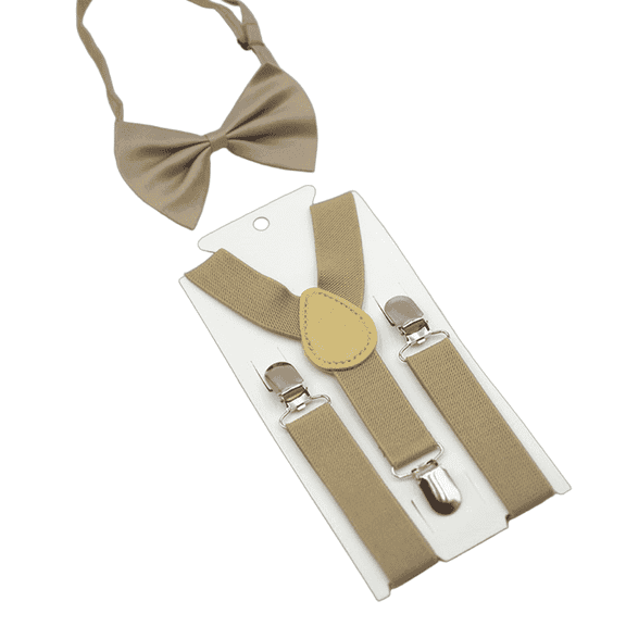 TELOLY 2026 New 2Pcs Child Suspenders Comfortable Elastic Band Suspenders for Child Fit for Kids Under 135Cm Kids Suspenders 2.5X65Cm,Brown