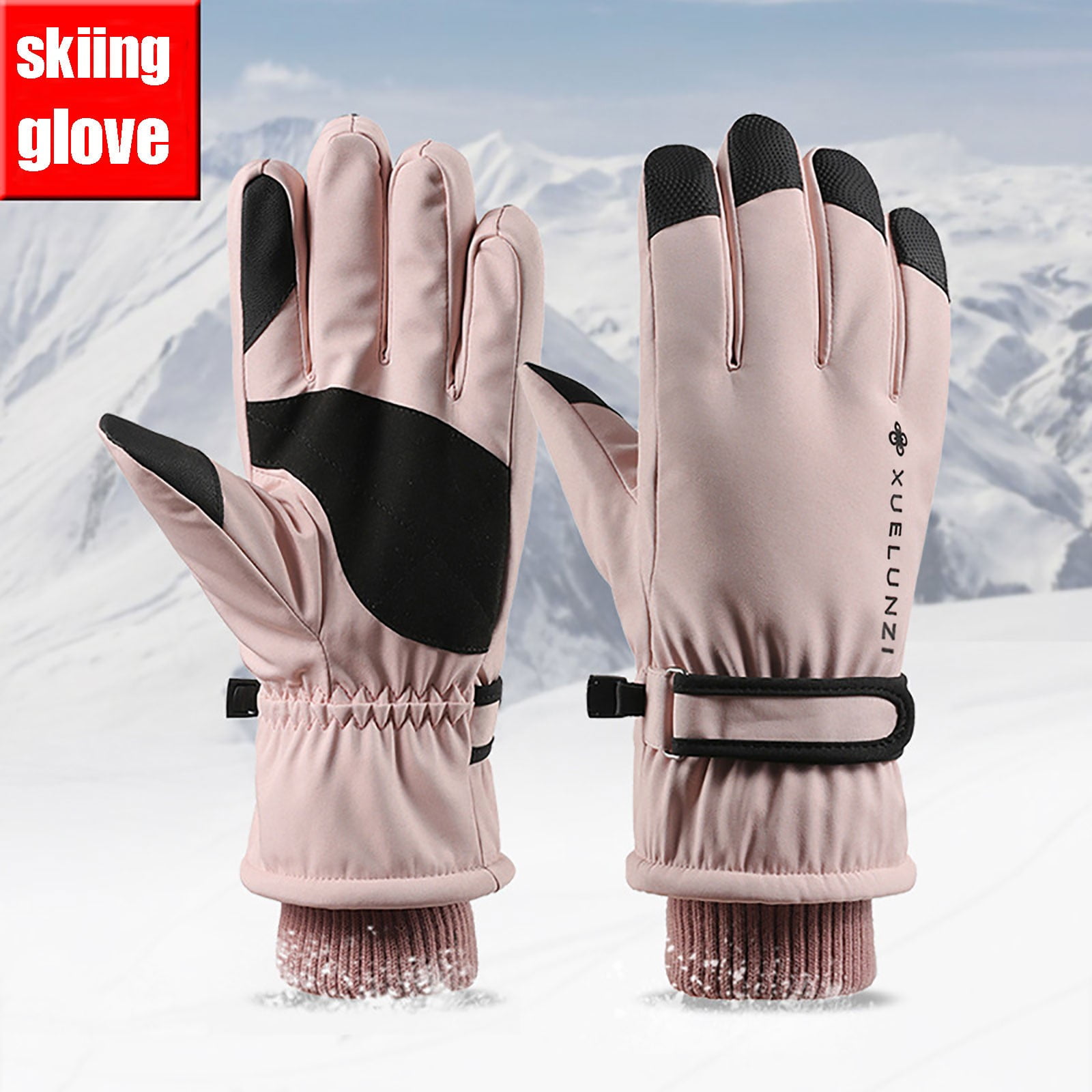 Details about   Children Winter Gloves Plus Velvet Warm Waterproof Snowboarding Ski Sports Glove 
