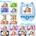 thumbnail image 5 of Rirool Instant Print Camera for Kids - 1080P HD, 32MP, 32GB Card, 3 Rolls Paper, Stickers, Fun Filters, Gift for Boys & Girls 3-12 (Blue), 5 of 8