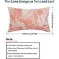 thumbnail image 3 of Vintage Flowers Lumbar Pillow Covers 12x20 Inch Set of 2 Coral Floral Leaves Decorative Rectangular Throw Pillows for Couch Rustic Pillow Cases Home Decor for Sofa Living Room Outdoor, 3 of 6