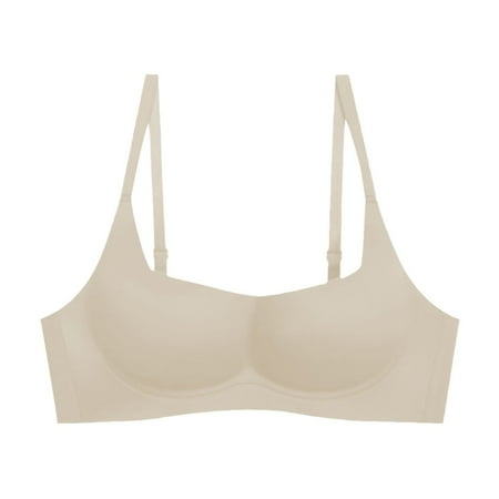 Lightly Lined Bra  Comdrip Women s Seamless Thin Small Breasts Gather and Support To Sagging Soft Support No Ring Breast Holding Bra Balconette Bra White XL