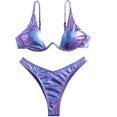 thumbnail image 1 of Maillot de Bain Deux Pièces pour Femmes, Bikini Triangle et String à Nouer sur le Côté, 1 of 5