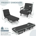 thumbnail image 3 of Gymax Convertible Sofa Bed 4-in-1 Folding Arm Chair Sleeper w/ 6-Position Adjustable Backrest, 3 of 10