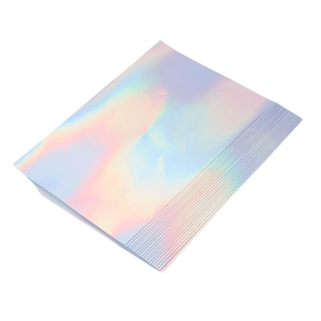 Papel Adhesivo Holográfico Imprimible, Papel Adhesivo Láser A4, Resistente Al Agua, 20 Hojas, Material PET Para Impresoras De Inyección De Tinta